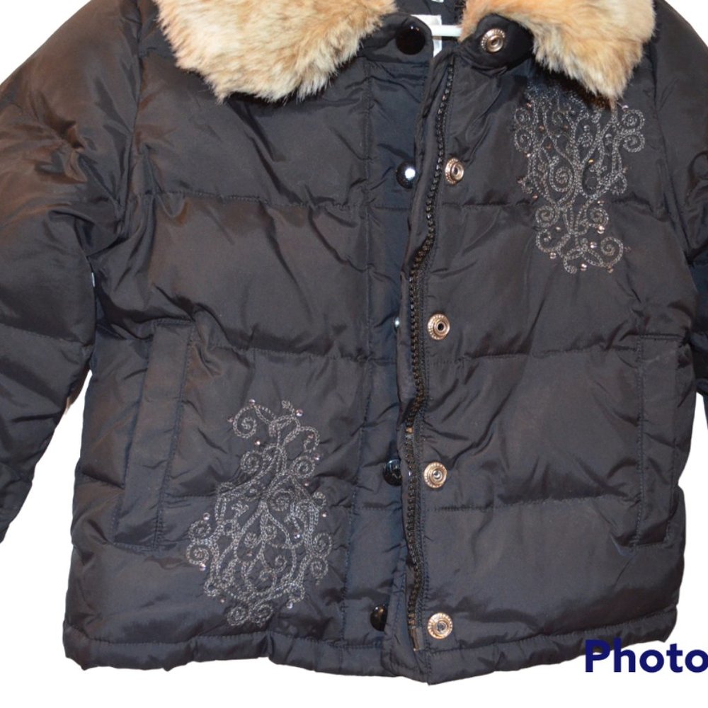 Old Navy Winter FrostFreeCoat Faux Fur Collar Button Fastened Zip/Snaps Front XS - Picture 2 of 8